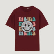 Comfort Colors® Retro Mama Shirt, Smiley Face Mama Shirt