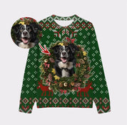 Custom Your Own Christmas Wearth Sweatshirt With Your Pet Face