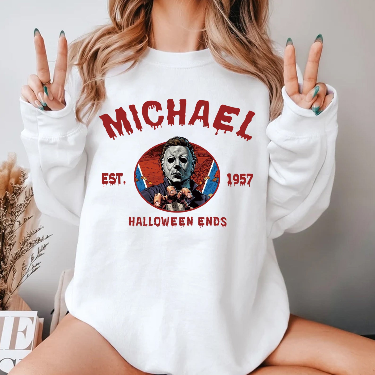 Customized Vintage Halloween Characters Sweatshirt