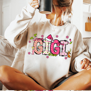 Custom | Grandma With Kids Name | Coquette Bow Sweatshirt