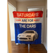 Saturdays Are For Cars Custom Car Fleece Blanket