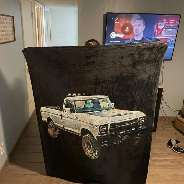 Full Color Custom Car Fleece Blanket