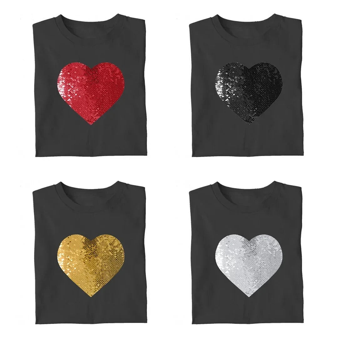 Custom Shirt｜Photo Flip Sequin Tee｜Gift｜Couple｜For Lover