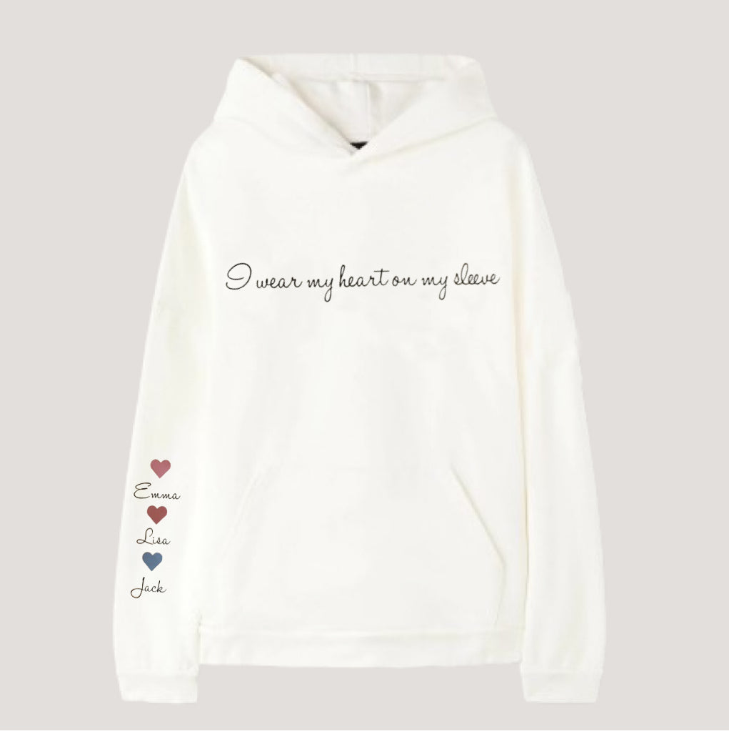 Mom Sweatshirt,I Wear My Heart On My Sleeve