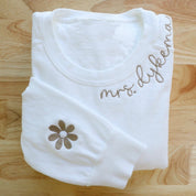 CUSTOM EMBROIDERED  Embroidered Mrs. Sweatshirt