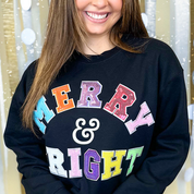 Merry and Bright Sequin Graphic Sweatshirt