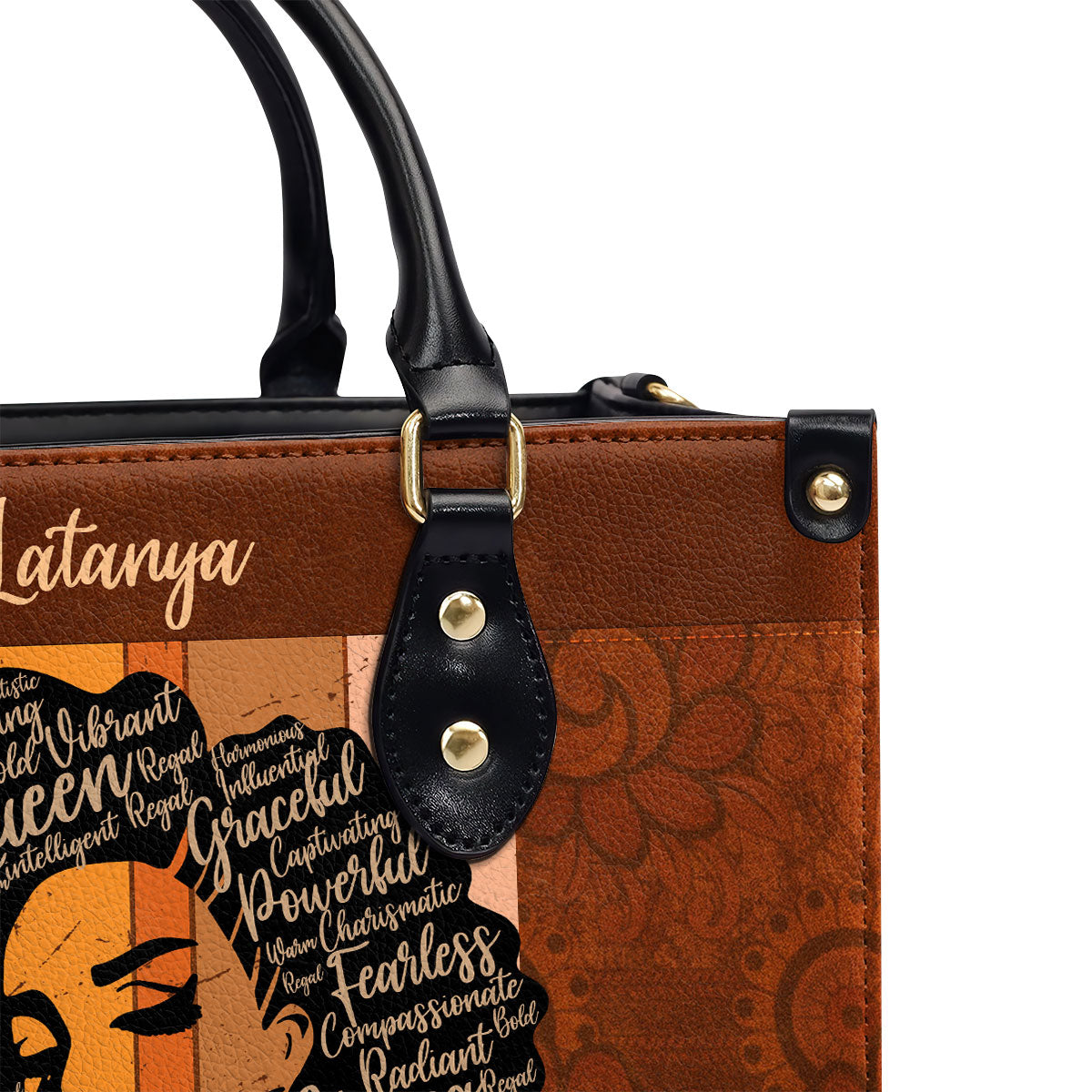 Customized  Horoscope and Artistic Name Avatar - Personalized Leather Handbag