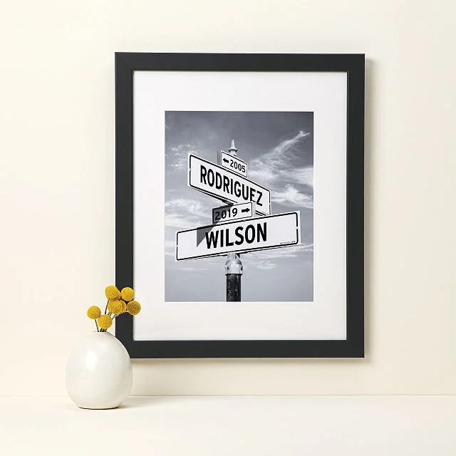 Intersection of Love Photo Print - Commemorate the Moment Your Paths First Crossed