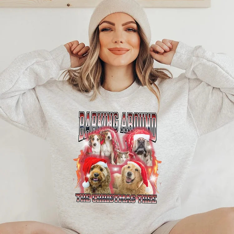 Custom Christmas Dog Bootleg Sweatshirt