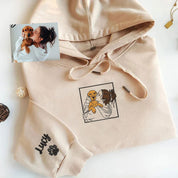 Personalized Dog Hoodie |  With Portrait from Photo | Embroidered Pet's Photo Sweatshirt