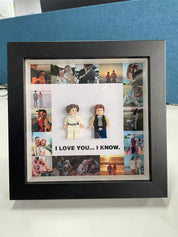 I Love You I Know | Princess Leia & Han Solo | Mini Figure | Star Wars | Frame | Gift | Love | Valentine's Day