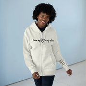 I WEAR MY HEART ON MY SLEEVE-CUSTOM ZIP UP HOODIE