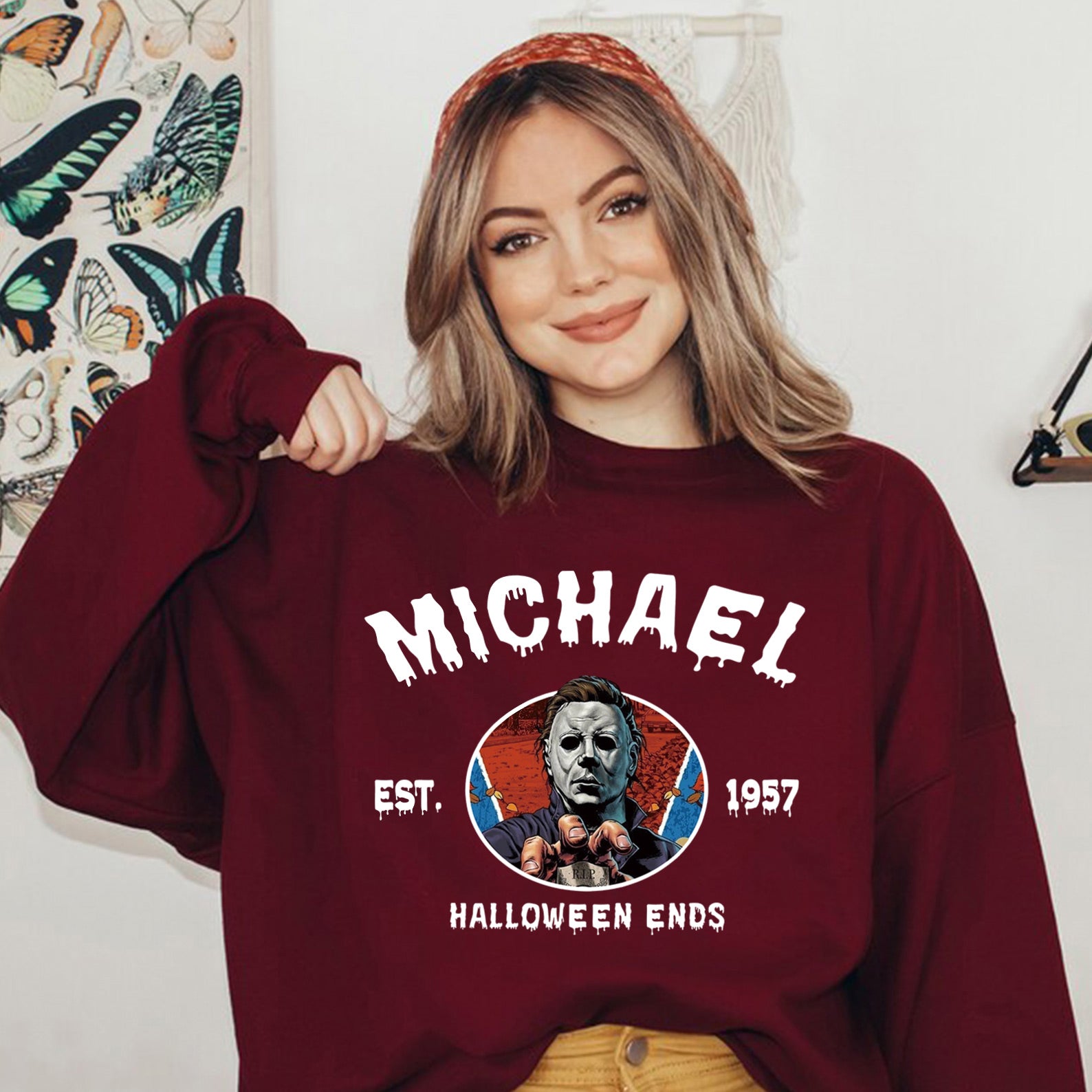 Customized Vintage Halloween Characters Sweatshirt