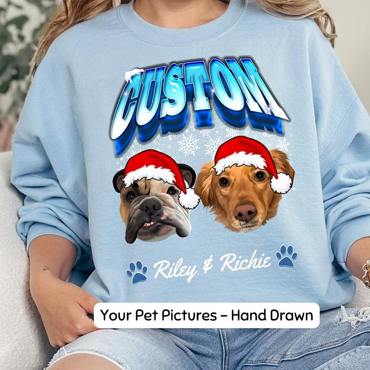 Personalized Pet Photo | Christmas Crewneck Hoodie T-shirt