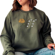 Personalized Birth Month Flower Hoodie Sweatshirt