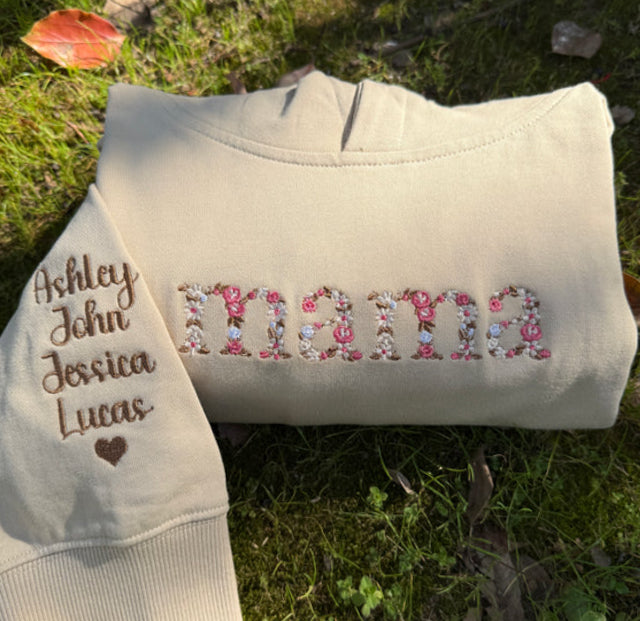Custom Embroidered  Mama Sweatshirt