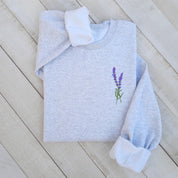 Embroidered｜Lavender｜Sweatshirt