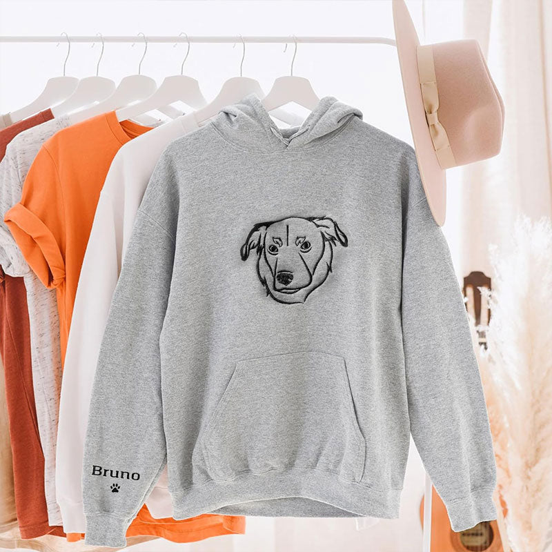 Personalized | Pet Embroidered | Sweatshirt Hoodie T-shirt