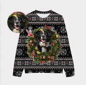 Custom Your Own Christmas Wearth Sweatshirt With Your Pet Face