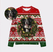 Custom Your Own Christmas Wearth Sweatshirt With Your Pet Face