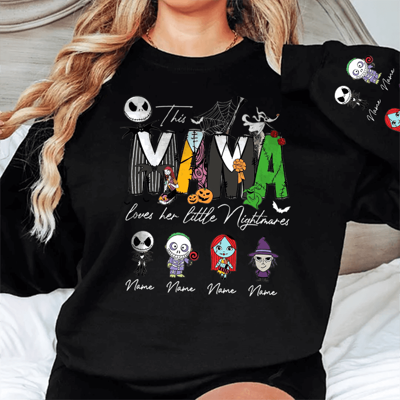 Mama Shirt With Kids Name | Spooky Season Halloween