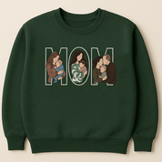 👨‍👩‍👧‍👦✨ Custom Family Embroidered Sweatshirt – A Unique and Heartwarming Gift for Dad or Mom