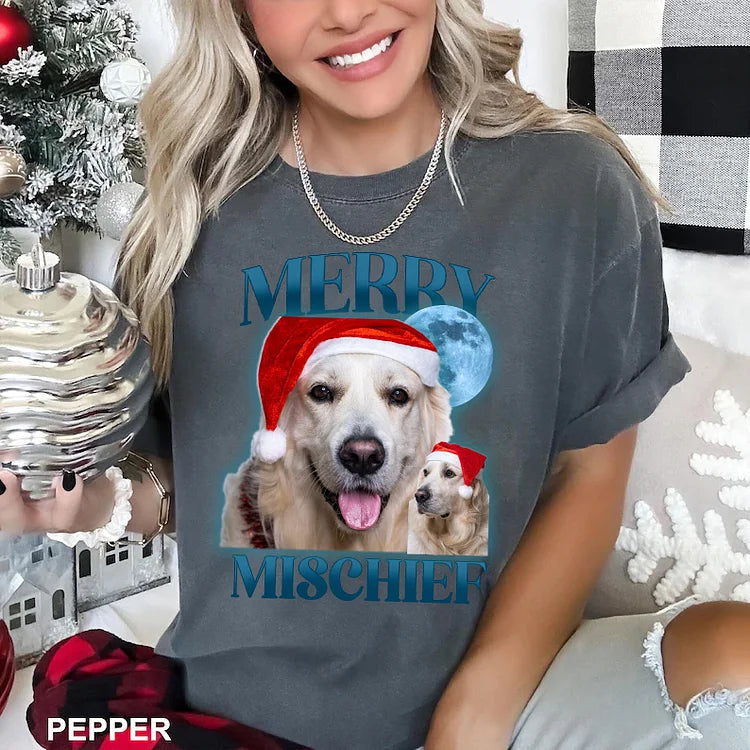 Merry Christmas Custom Bootleg Dog Tee Sweatshirt