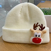 Custom Christmas Hat | Reindeer Knit | Name Embroidered