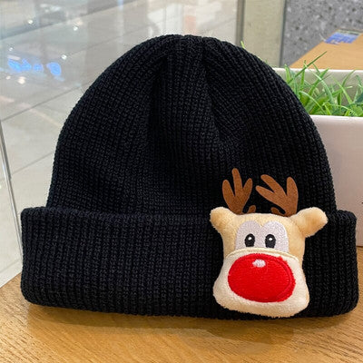 Custom Christmas Hat | Reindeer Knit | Name Embroidered