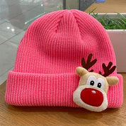 Custom Christmas Hat | Reindeer Knit | Name Embroidered