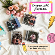 Custom Mini Album CD Keychain with NFC