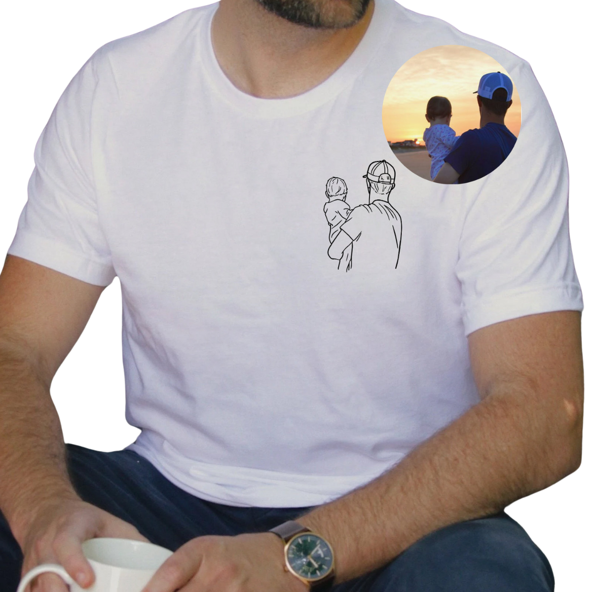 Dad and me | Custom Photo Shirt For Dad | Gift for Husband