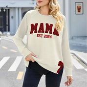 Custom Mama Bow Embroidered Sweatshirt