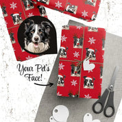 Custom Pet Photo Christmas Wrapping Paper