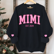 Mimi Glitter Pink | Embroidered And GrandKids | Sweatshirt