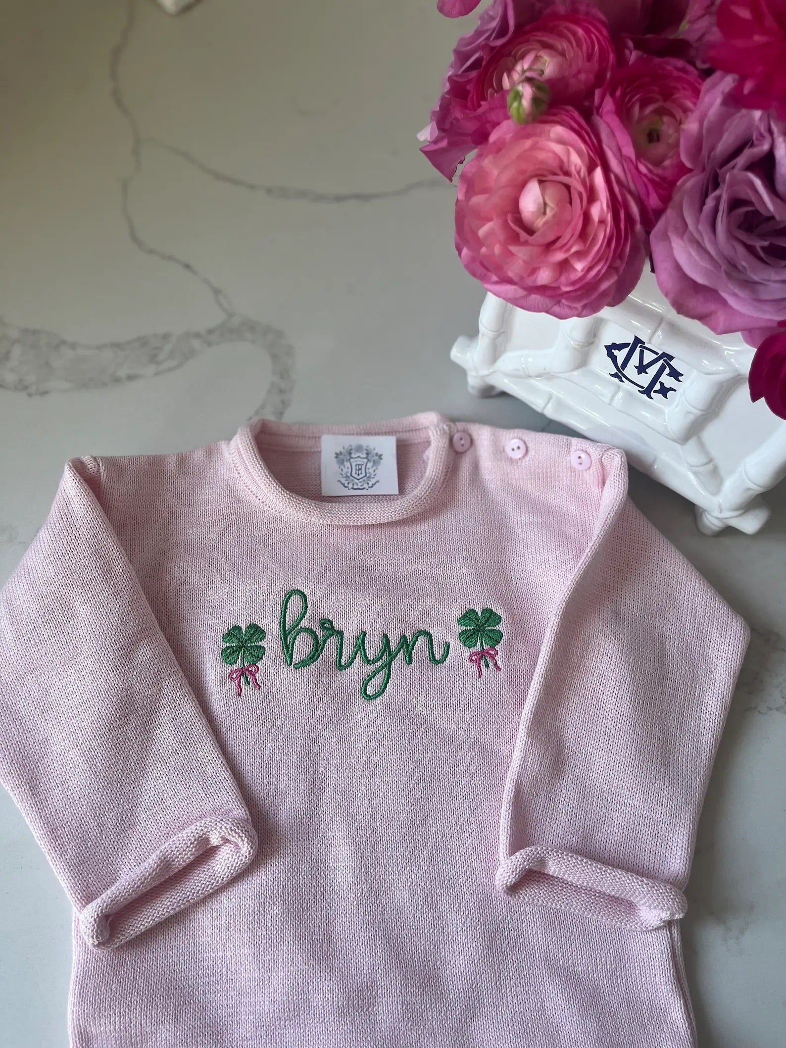 Monogram Shirt | Child's Shamrock Sweater