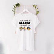 This Awesome Mama Belong to, Personalized Mom Shirt with Kid's Name