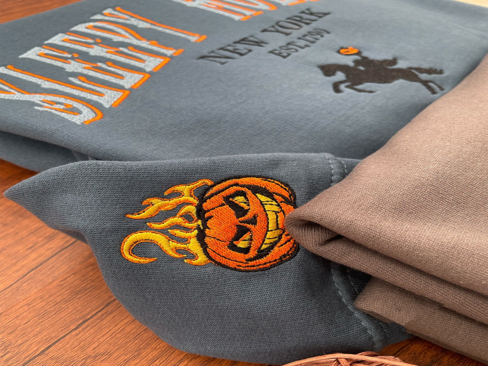 Headless rider Halloween | Fall Embroidered Sweatshirt