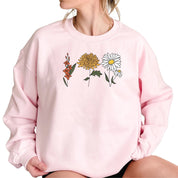 Personalized Birth Month Flower Hoodie Sweatshirt