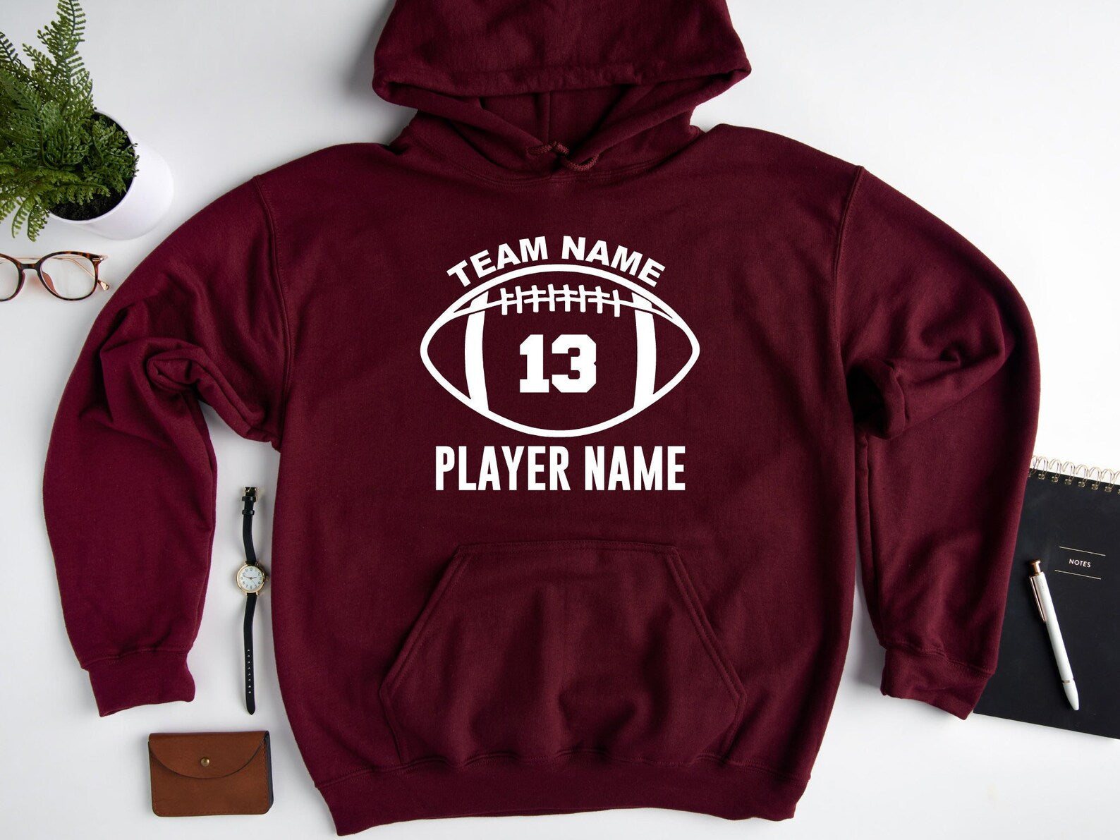 Custom Football Hoodie, Personalized Football SweatShirt