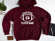 Custom Football Hoodie, Personalized Football SweatShirt