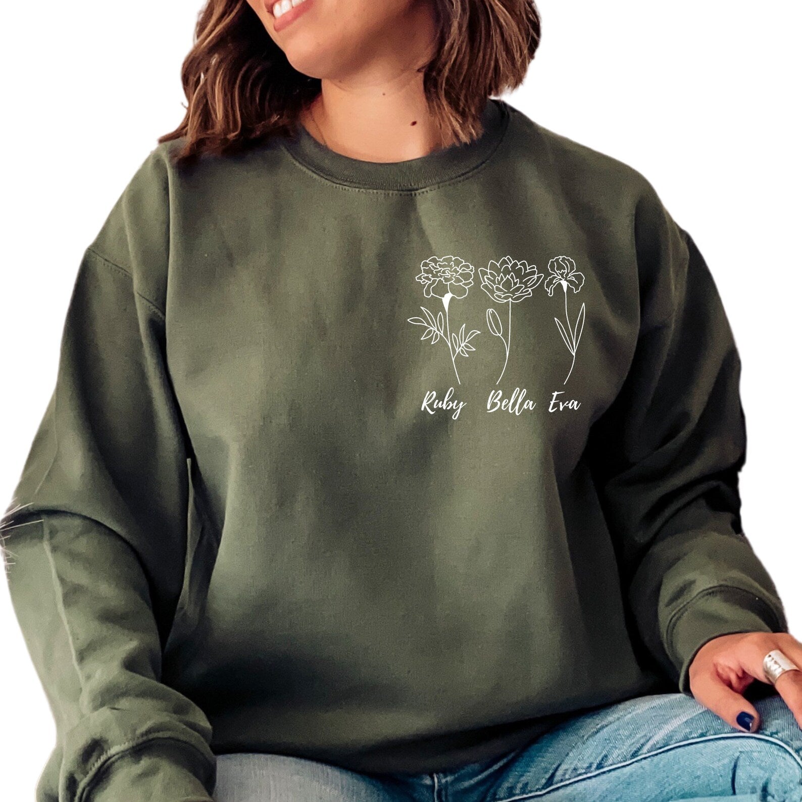 Personalized Birth Month Flower Hoodie, Sentimental Gift Ideas