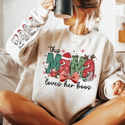 Custom Nickname | MaMa Loves Her Boos | Christmas 2024 Sweatshirt