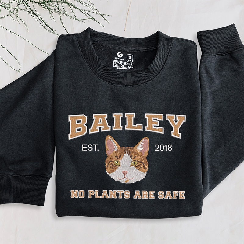 Personalized Embroidered｜Pet Sweatshirt with Pets Name｜Custom Text