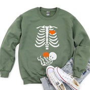 Skeleton Halloween Maternity Sweatshirt