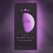 🌙Custom Couple Anniversary Moon Phase Mirror Light - Romantic Valentine's Day Gift