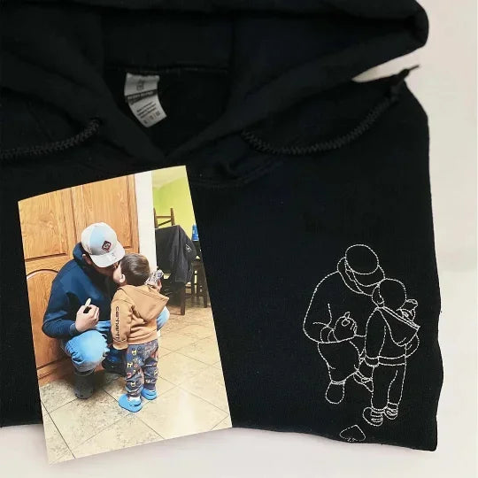 Custom Embroidered Photo Portrait Sweatshirt