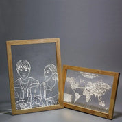 Custom Wooden Frame LED Photo Lamp