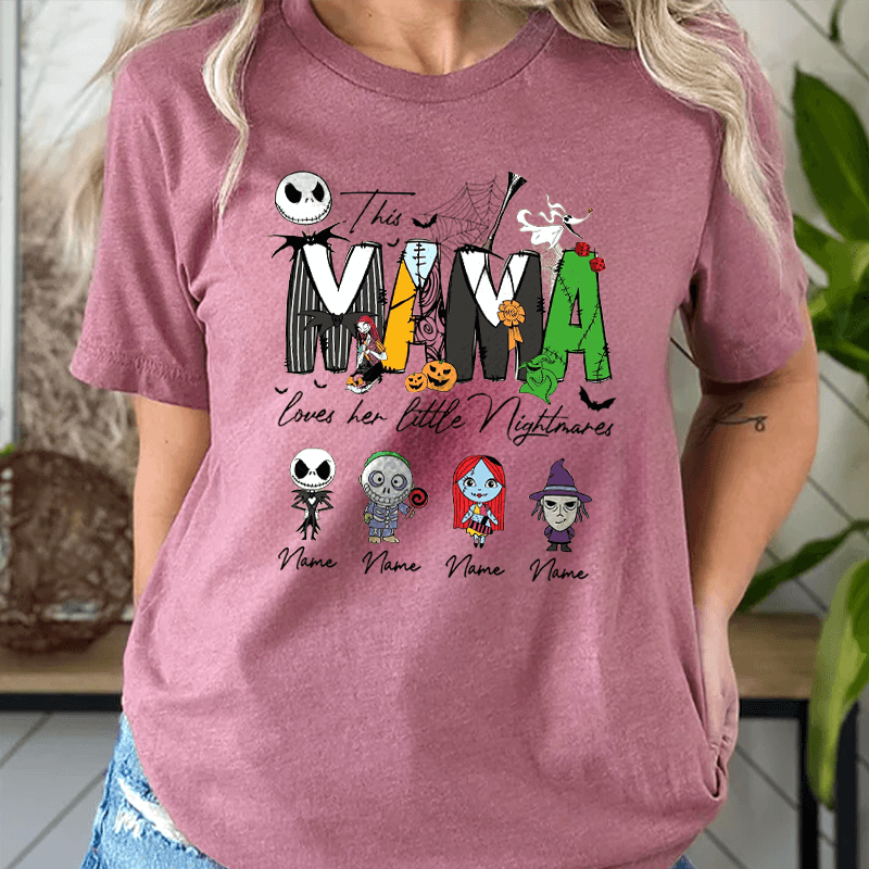 Mama Shirt With Kids Name | Spooky Season Halloween