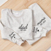Custom Embroidered DAD/MOM Sweatshirt with EST Year